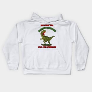 Don't Mess With Mommy Saurus Dinosaur Funny Mothers Day Novelty Gift Kids Hoodie